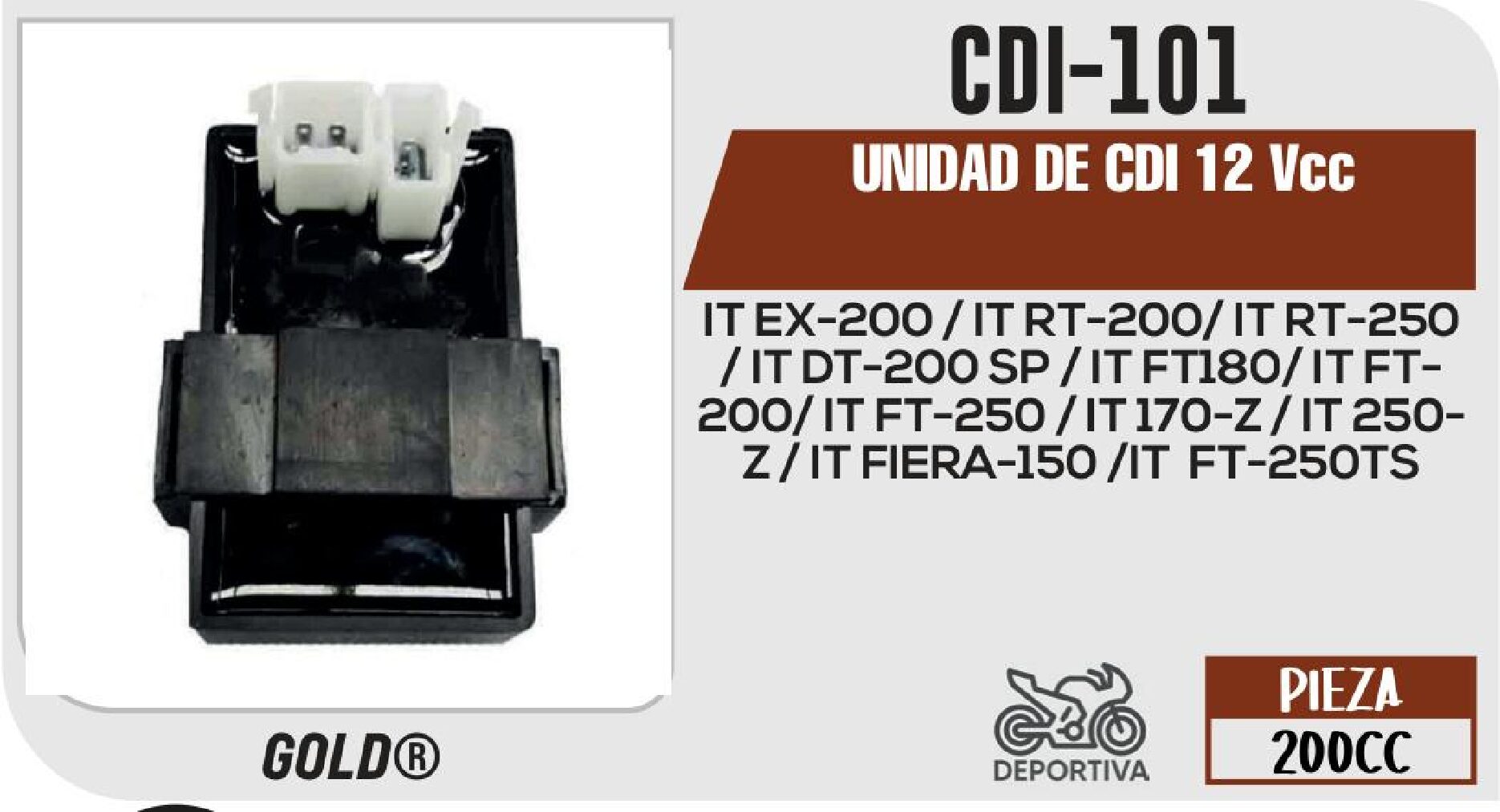 UNIDAD DE CDI 12 Vcc (6 PUNTAS) / CDI-101