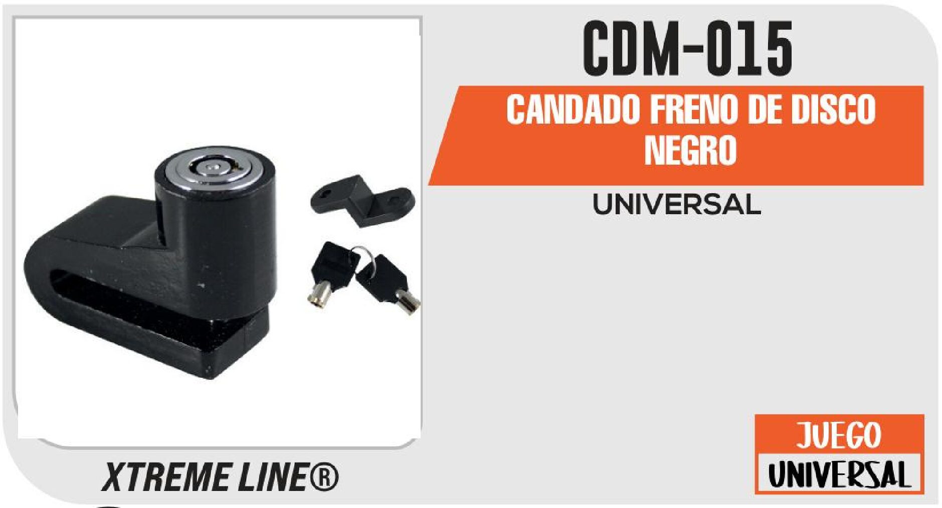 CANDADO FRENO DE DISCO NEGRO / CDM-015