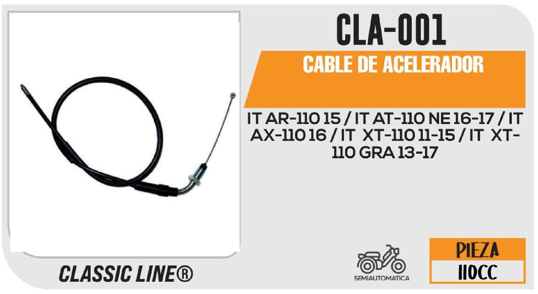 CABLE DE ACELERADOR / CLA-001