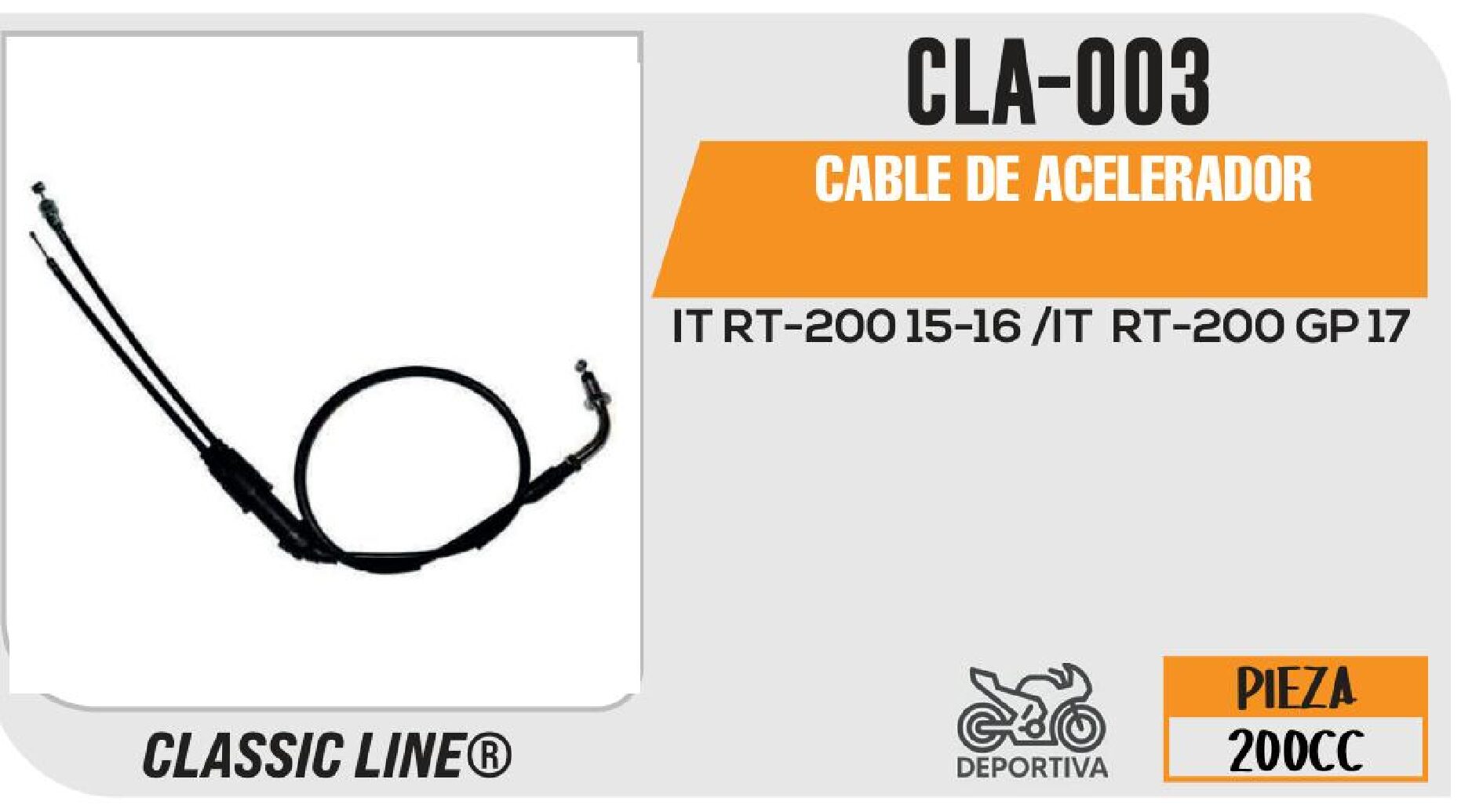 CABLE DE ACELERADOR / CLA-003