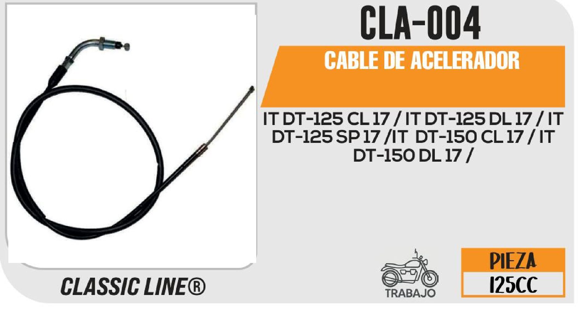 CABLE DE ACELERADOR / CLA-004