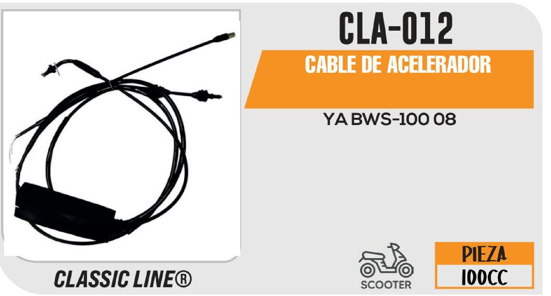 CABLE DE ACELERADOR / CLA-012