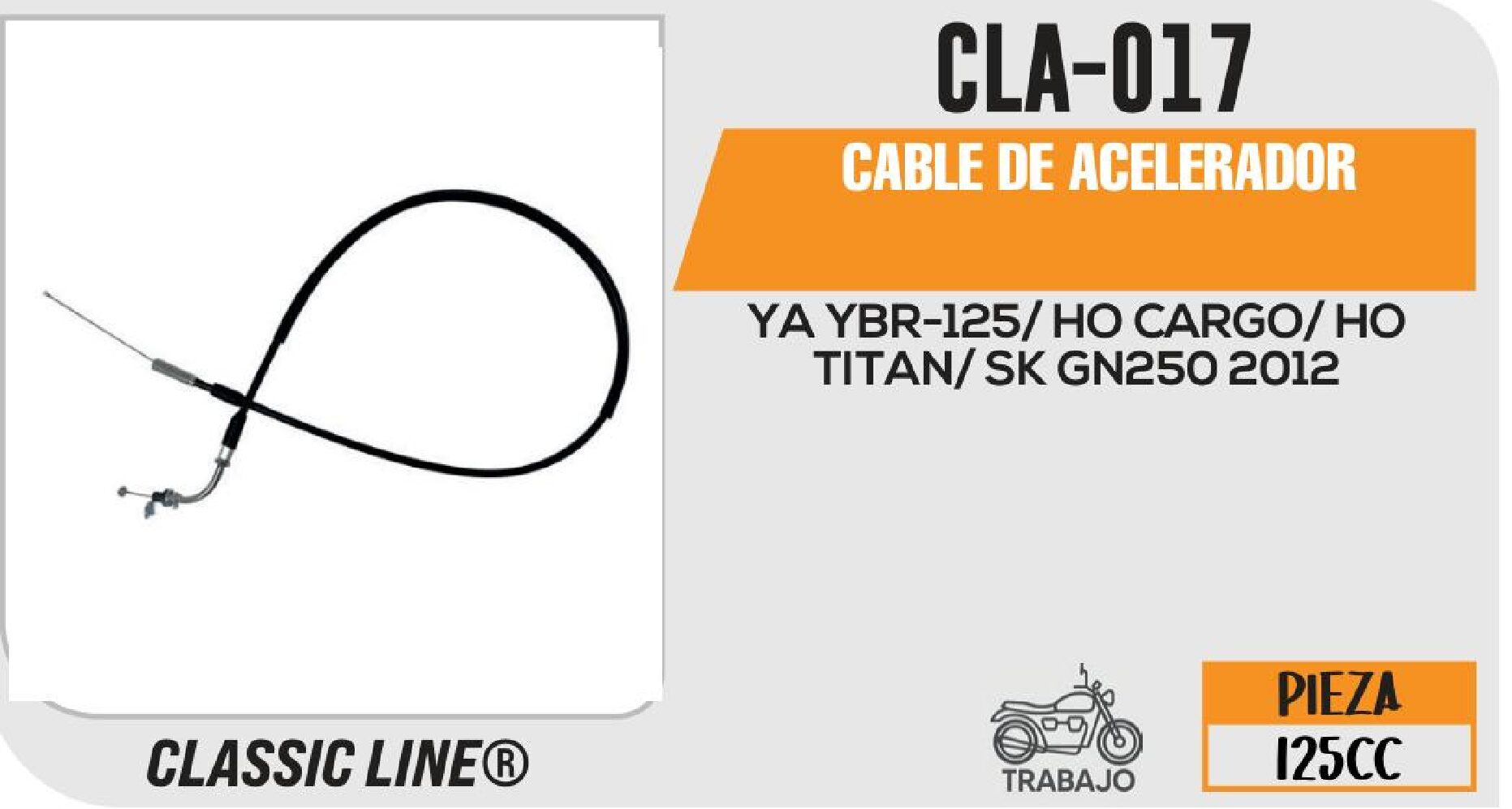 CABLE DE ACELERADOR / CLA-017