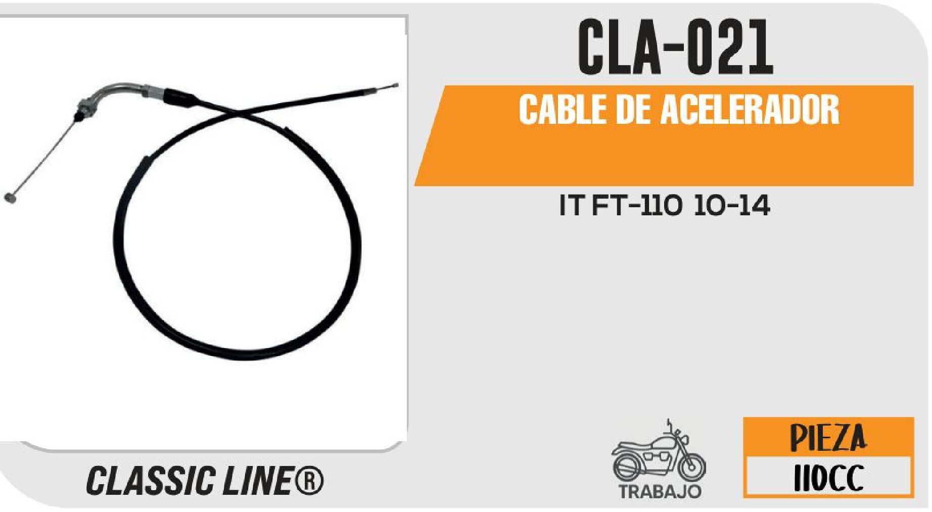 CABLE DE ACELERADOR / CLA-021