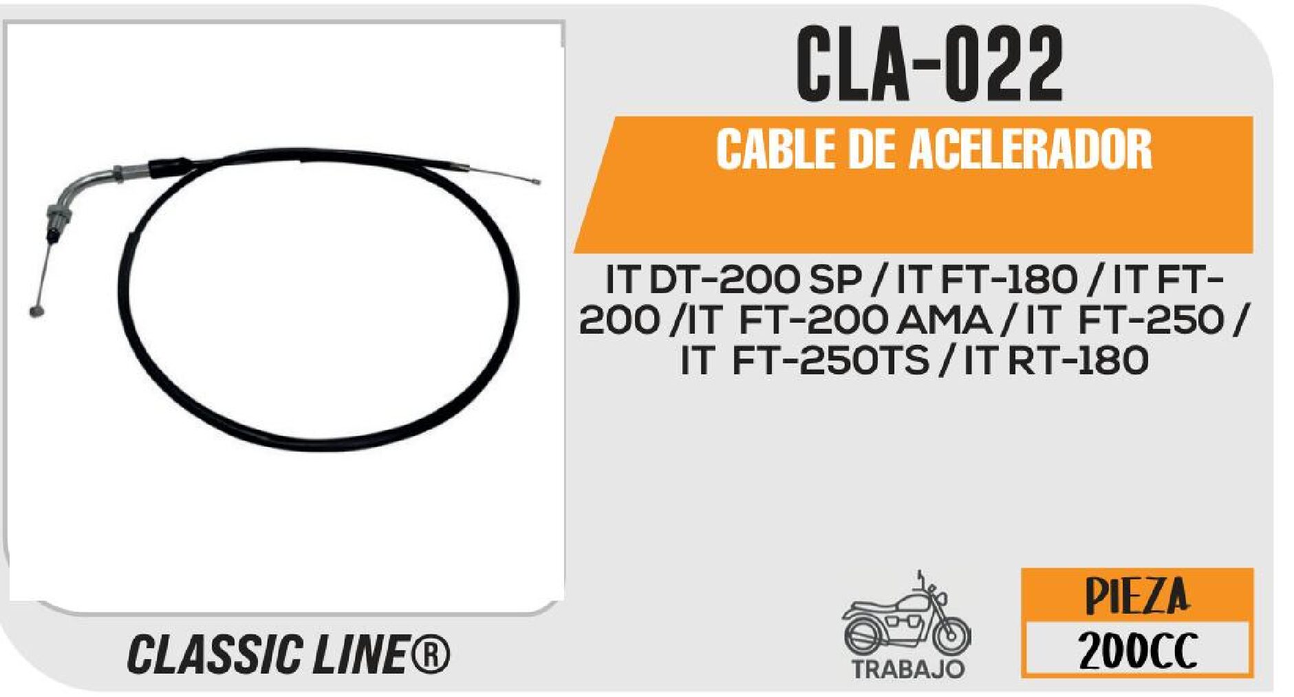 CABLE DE ACELERADOR / CLA-022