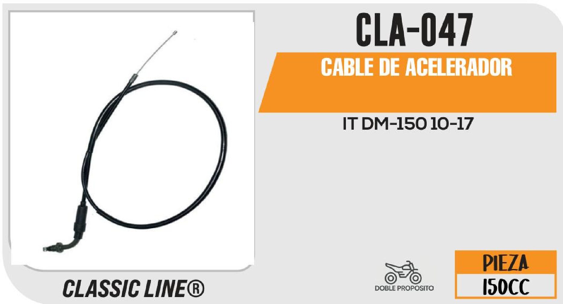CABLE DE ACELERADOR / CLA-047