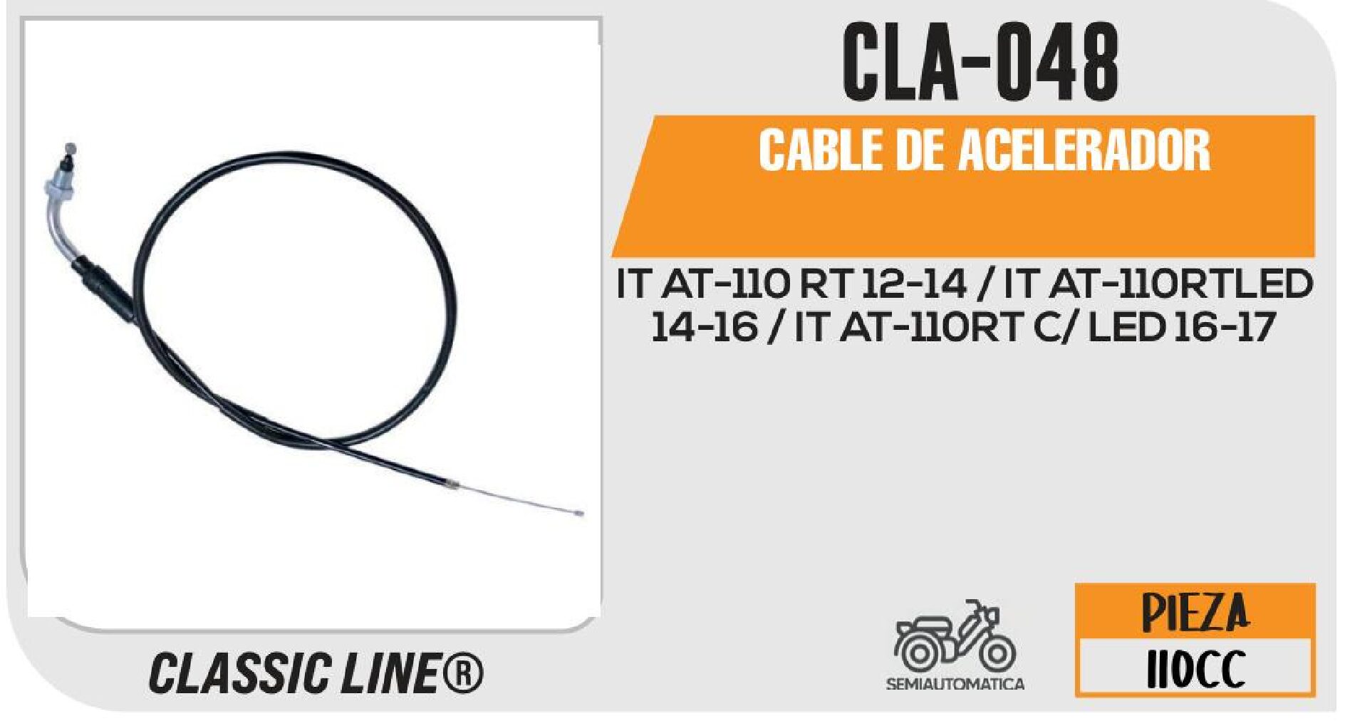 CABLE DE ACELERADOR / CLA-048