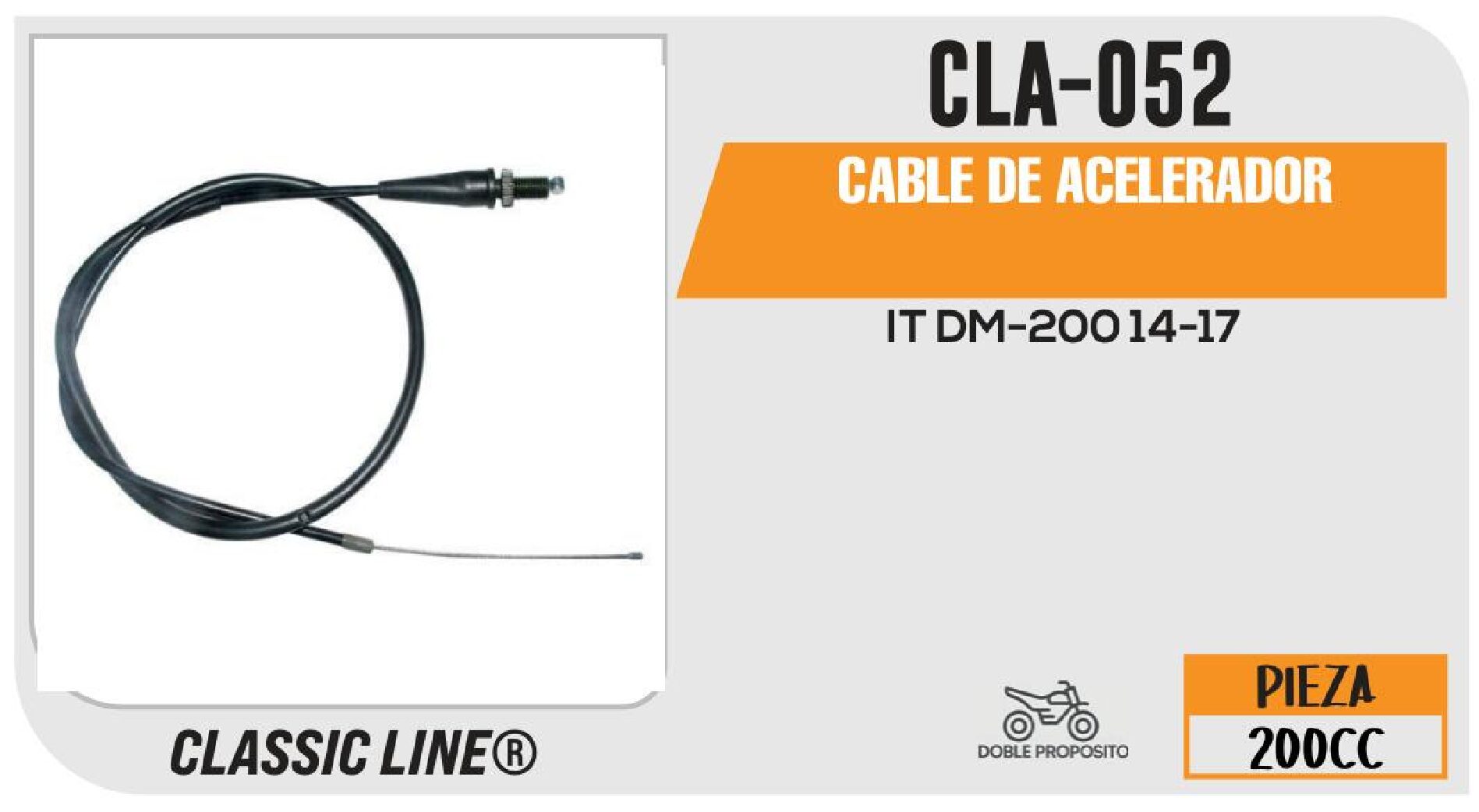 CABLE DE ACELERADOR / CLA-052