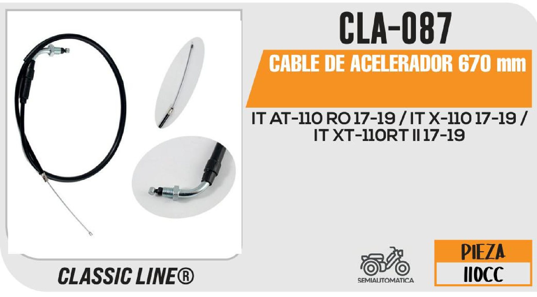 POWER - CABLE DE ACELERADOR 670 MM / CLA-087