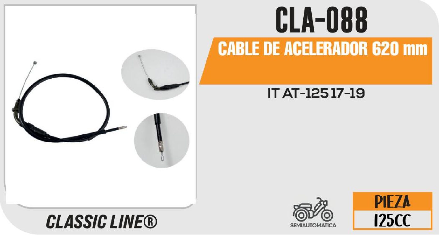 CABLE DE ACELERADOR 620 mm / CLA-088