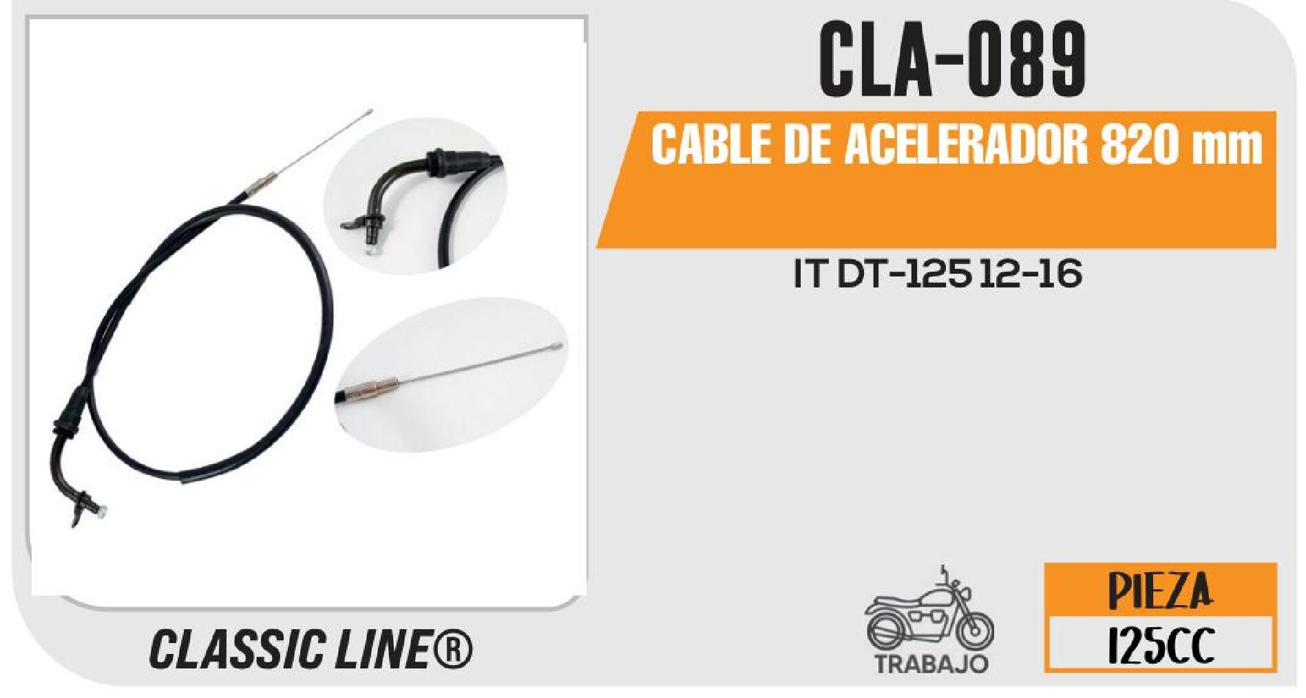 CABLE DE ACELERADOR 820 mm / CLA-089