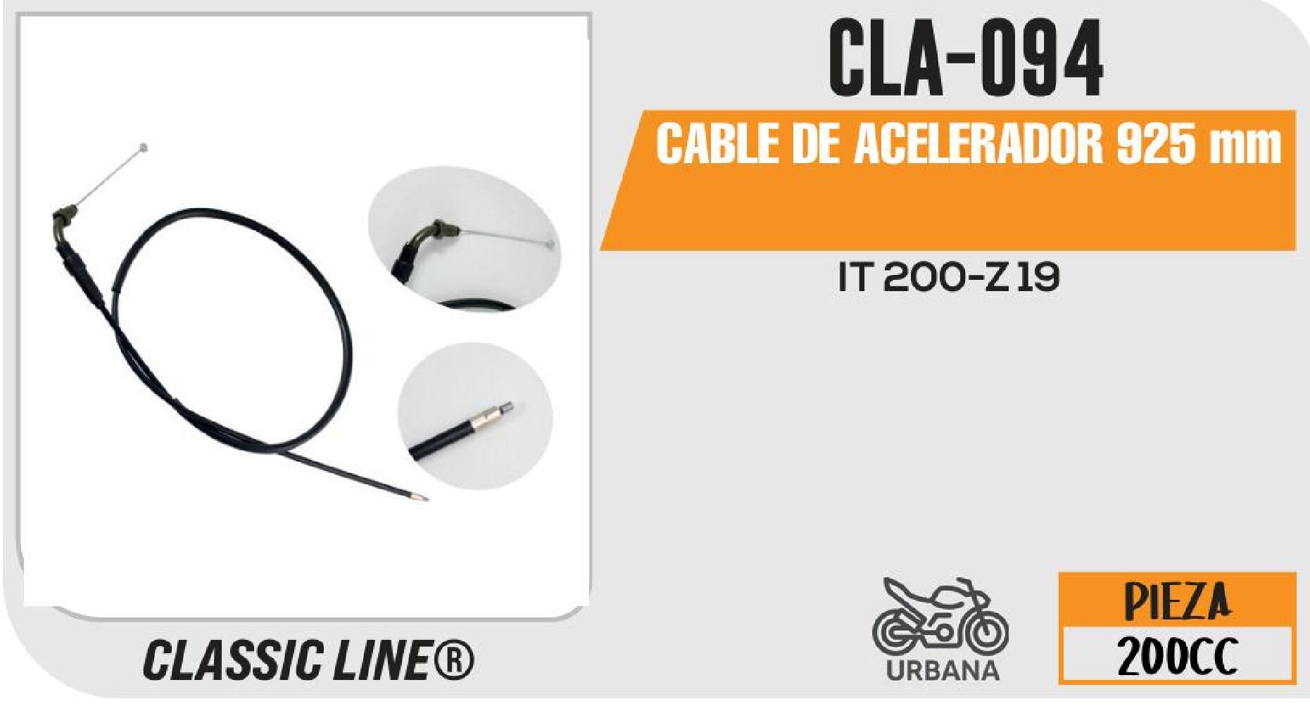 CABLE DE ACELERADOR 925 mm / CLA-094