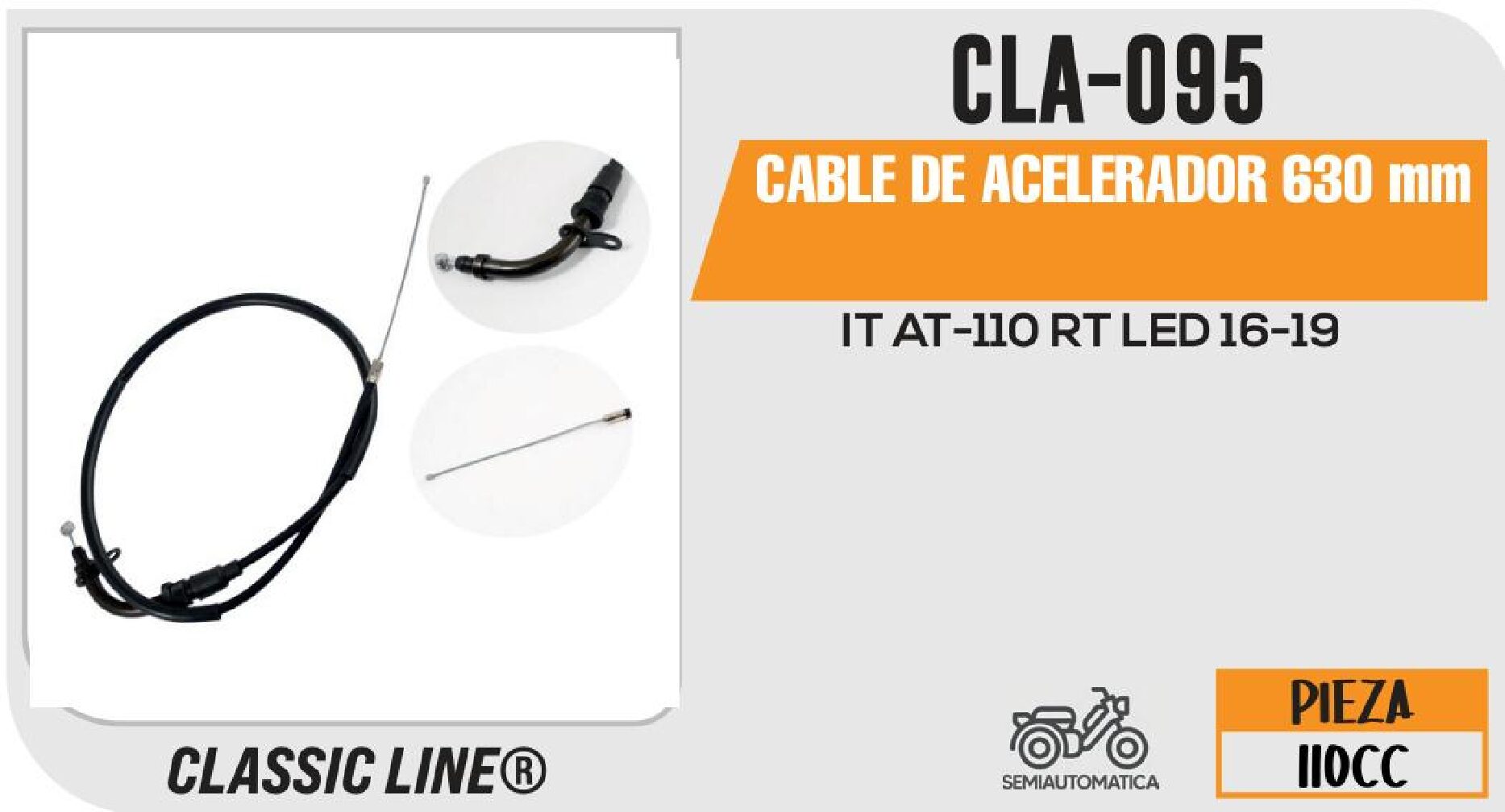 CABLE DE ACELERADOR 630 mm / CLA-095
