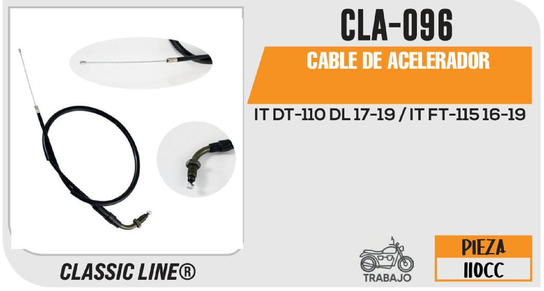 CABLE DE ACELERADOR / CLA-096
