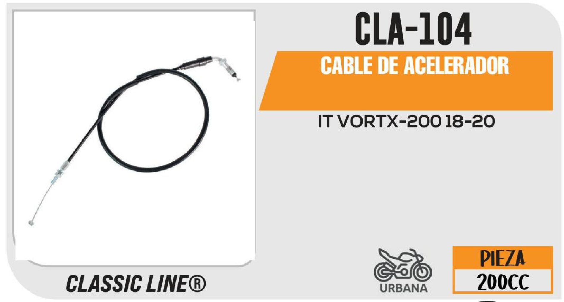 CABLE DE ACELERADOR / CLA-104