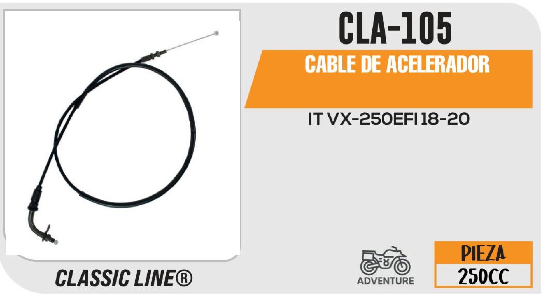 CABLE DE ACELERADOR / CLA-105