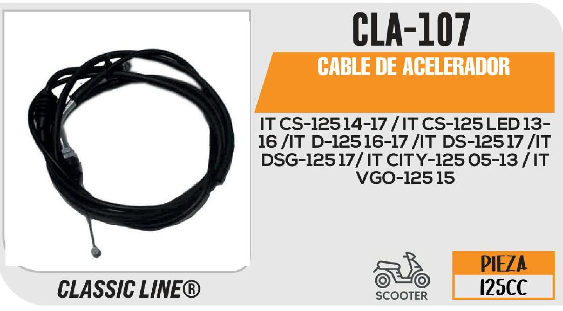 CABLE DE ACELERADOR / CLA-107