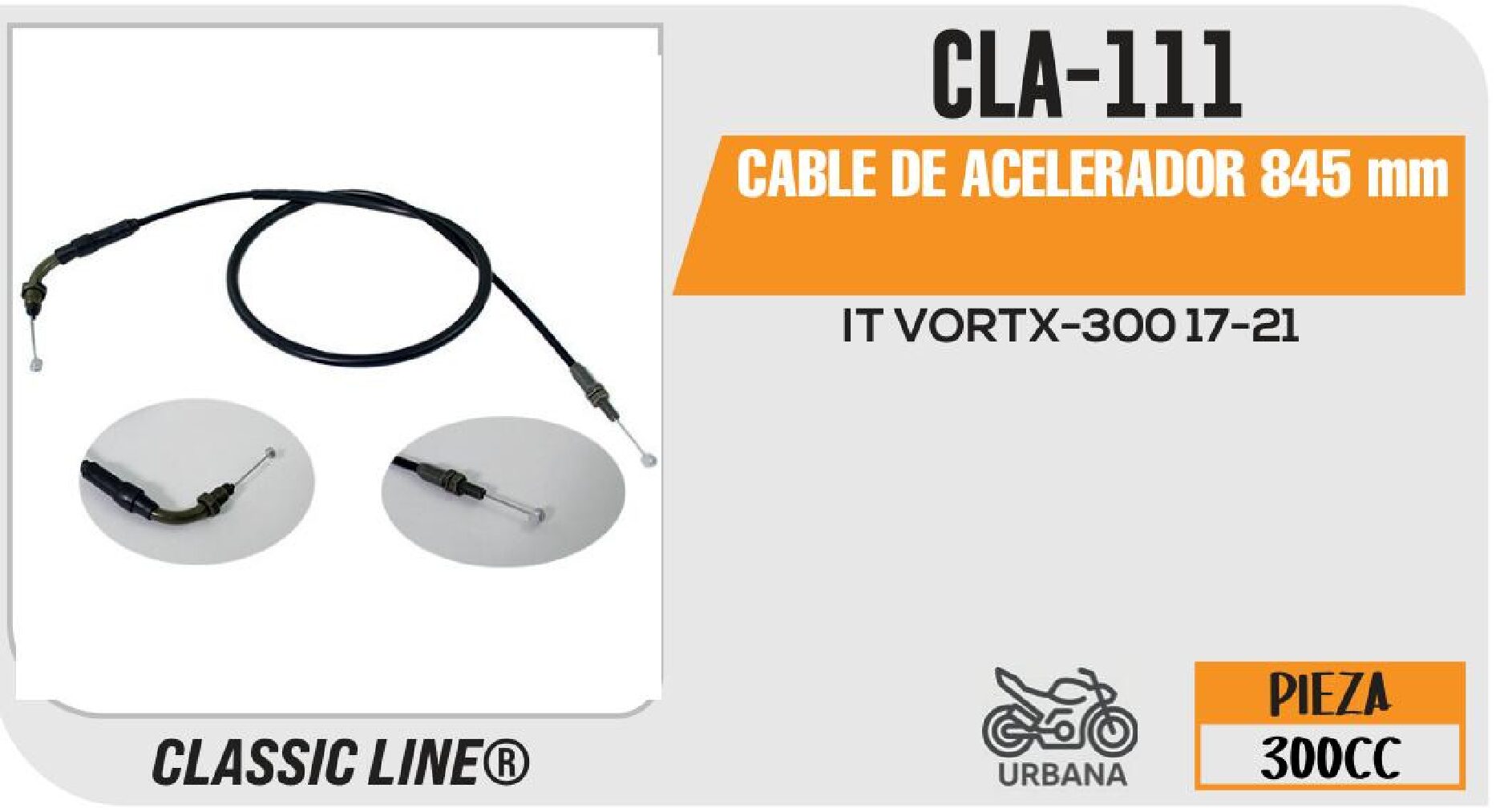 CABLE DE ACELERADOR 845 mm / CLA-111