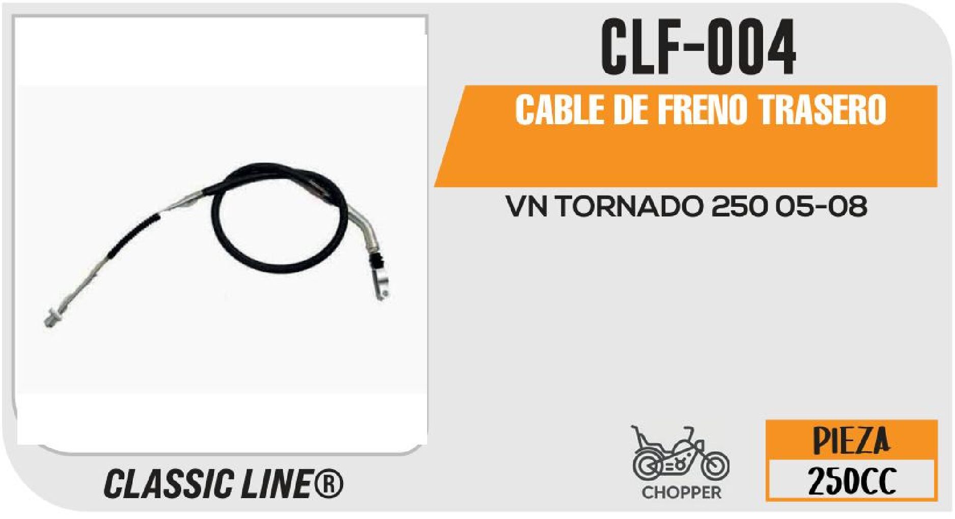 CABLE DE FRENO TRASERO / CLF-004