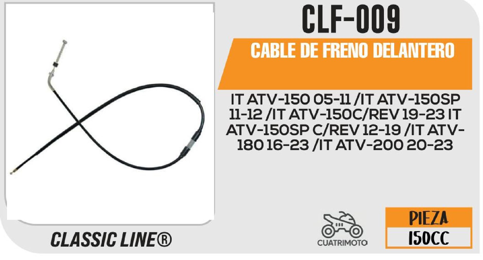 CABLE DE FRENO DELANTERO / CLF-009