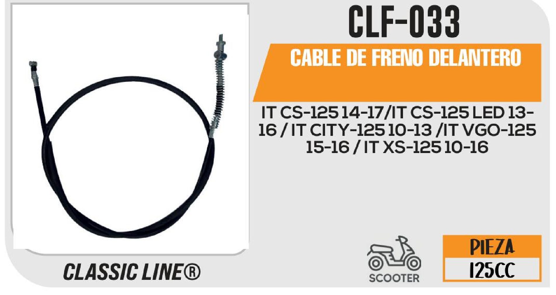 CABLE DE FRENO DELANTERO / CLF-033