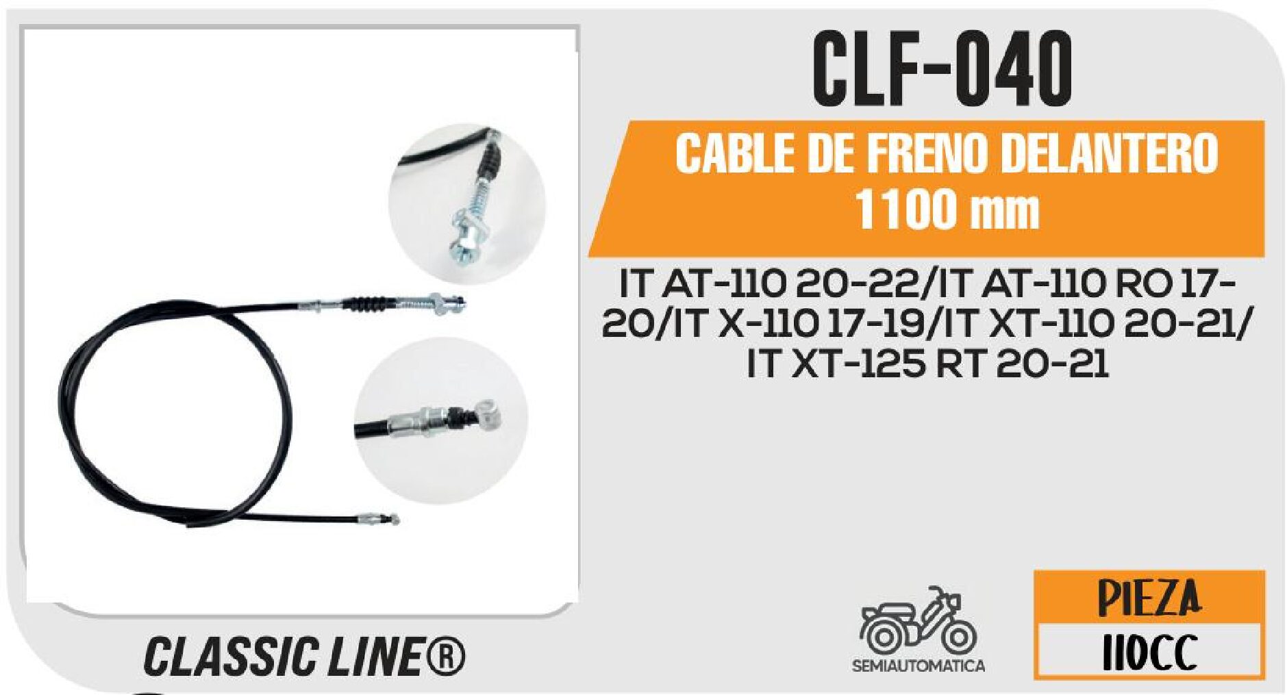 CABLE DE FRENO DELANTERO 1100 mm / CLF-040