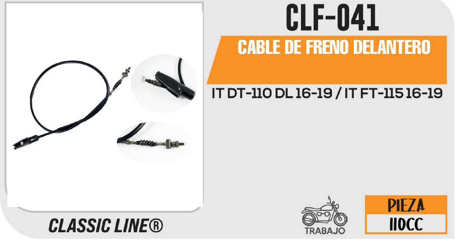 CABLE DE FRENO DELANTERO / CLF-041