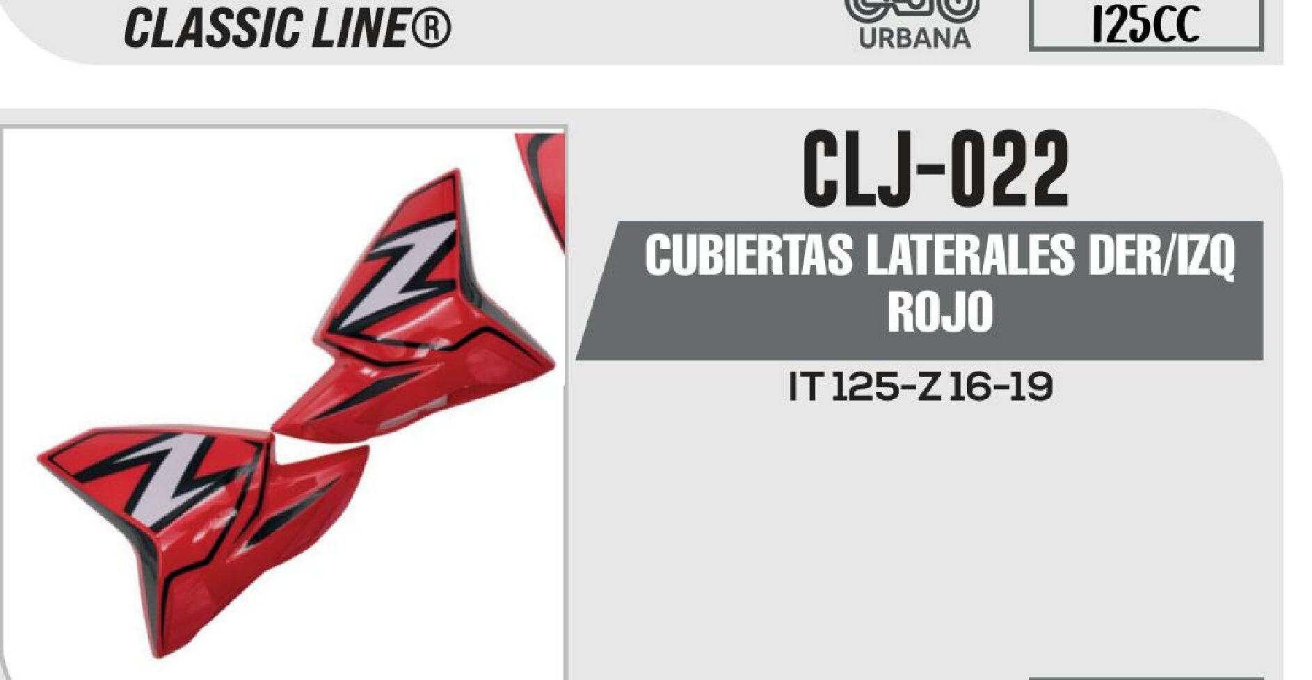 CLJ-022 CUBIERTAS LATERALES DER/IZQ ROJO / CLJ-022