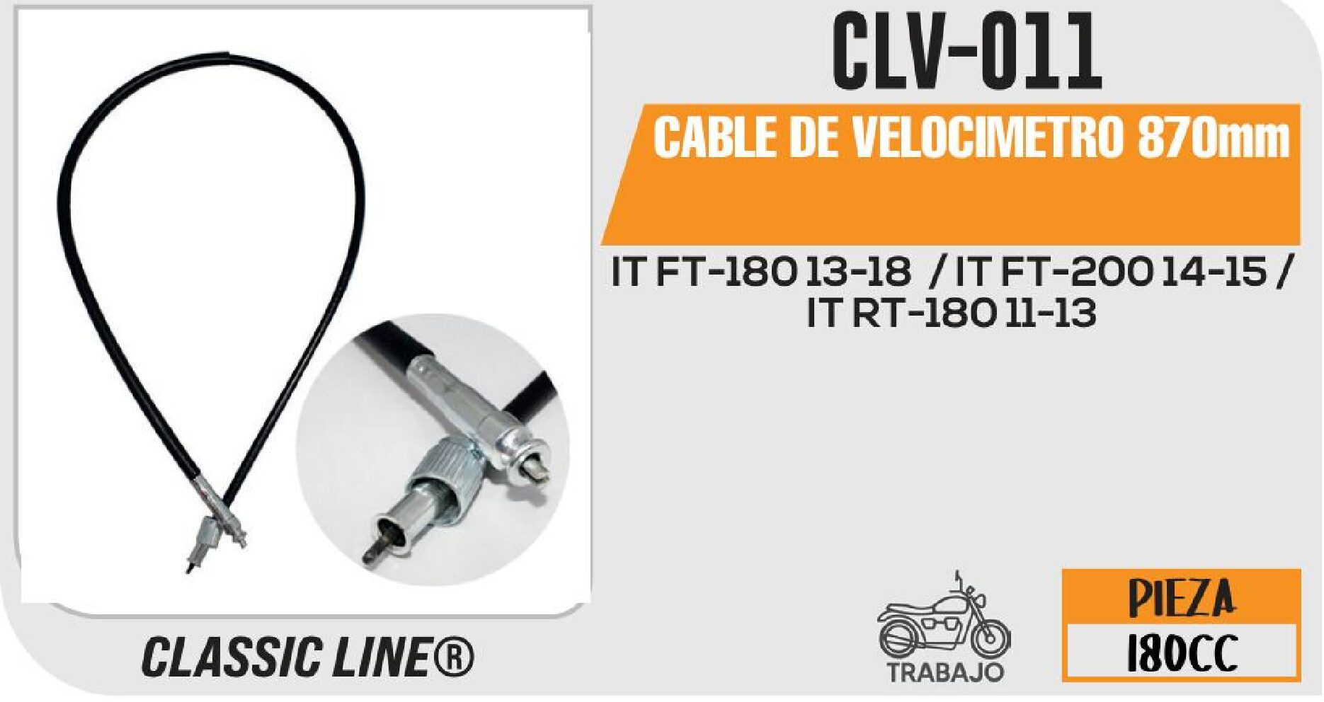 CABLE DE VELOCIMETRO 870mm / CLV-011