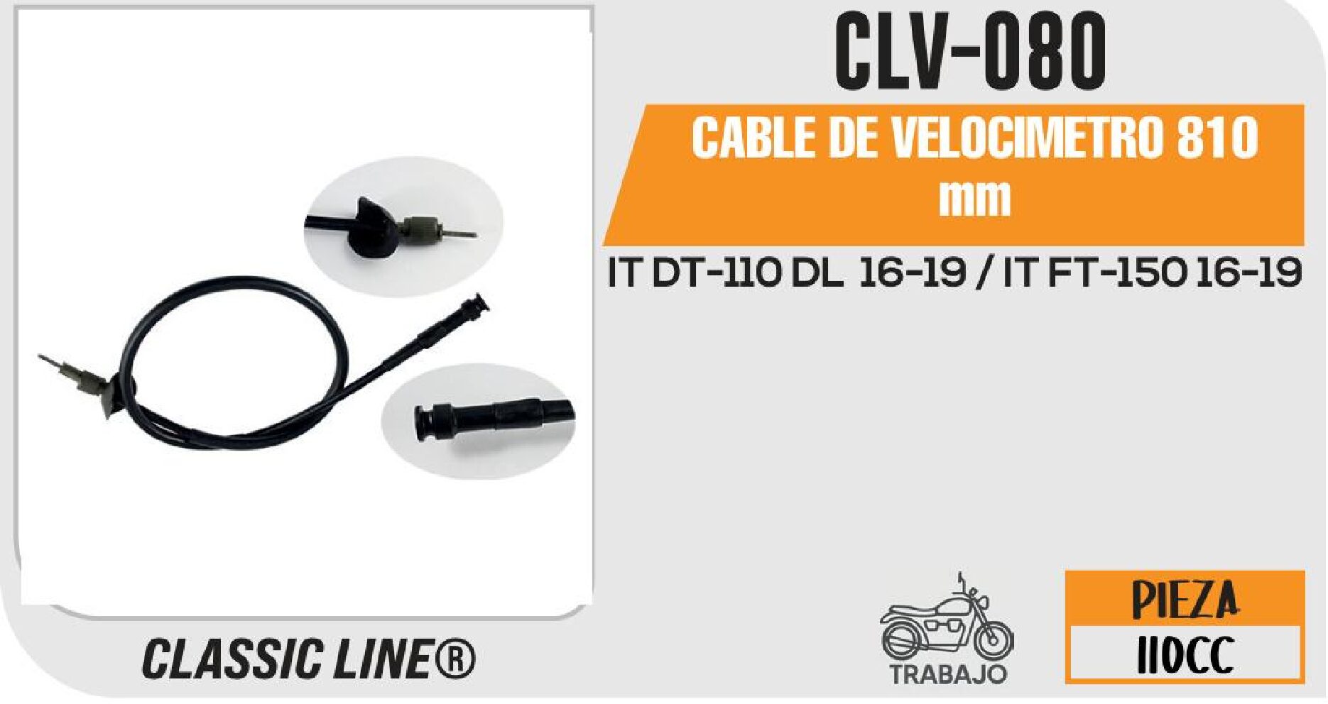 CABLE DE VELOCIMETRO 810 mm / CLV-080