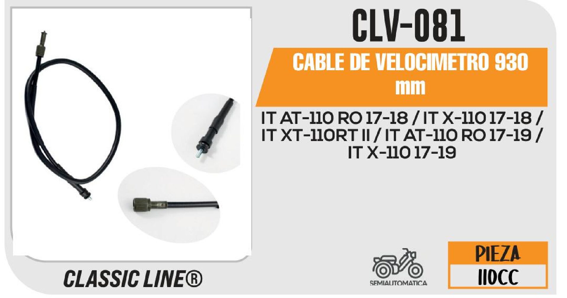 CABLE DE VELOCIMETRO 930 mm / CLV-081