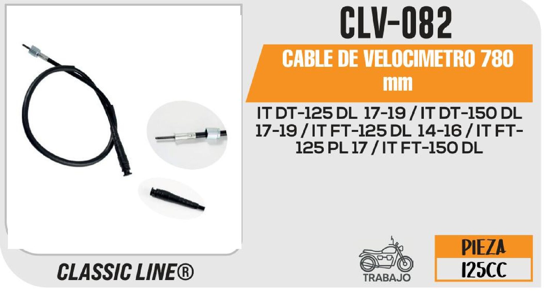 CABLE DE VELOCIMETRO 780 mm / CLV-082