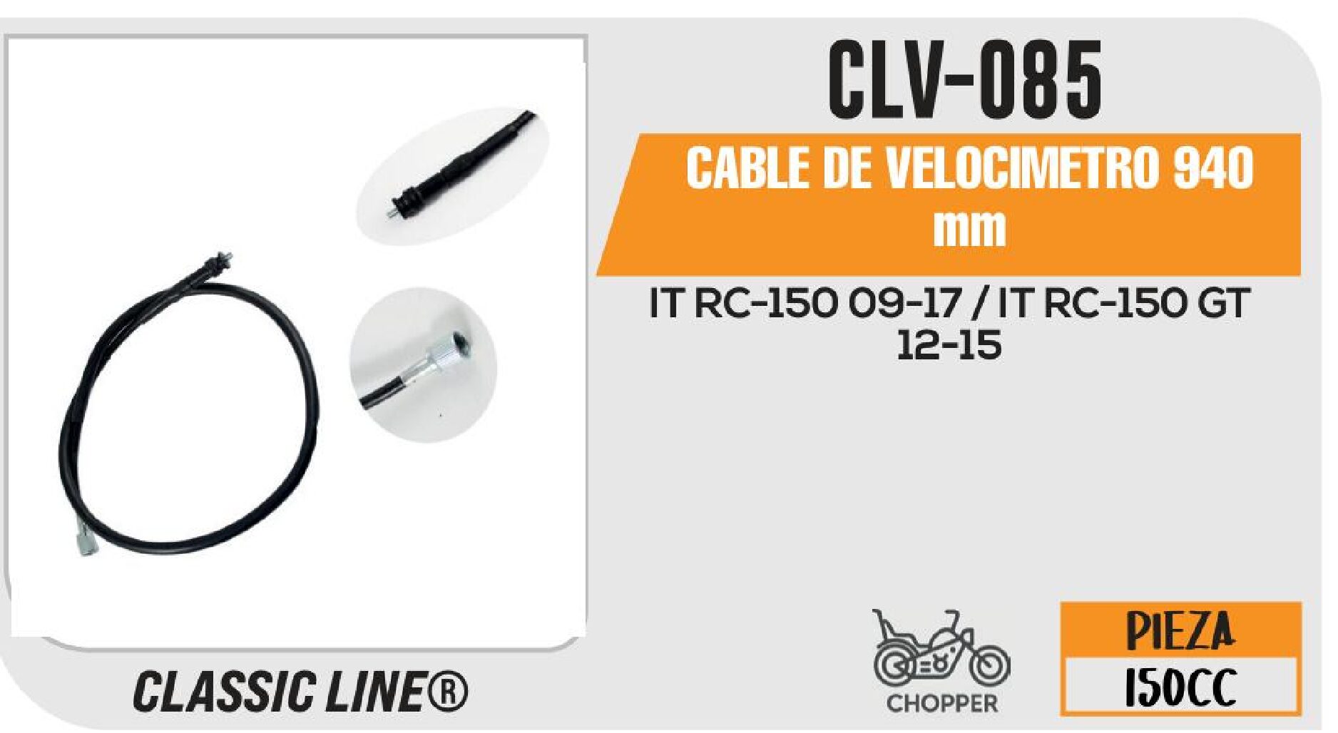 CABLE DE VELOCIMETRO 940 mm / CLV-085