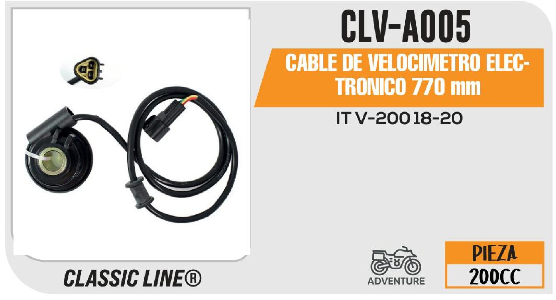 POWER - CABLE DE VELOCIMETRO ELECTRONICO 770 mm / CLV-A005