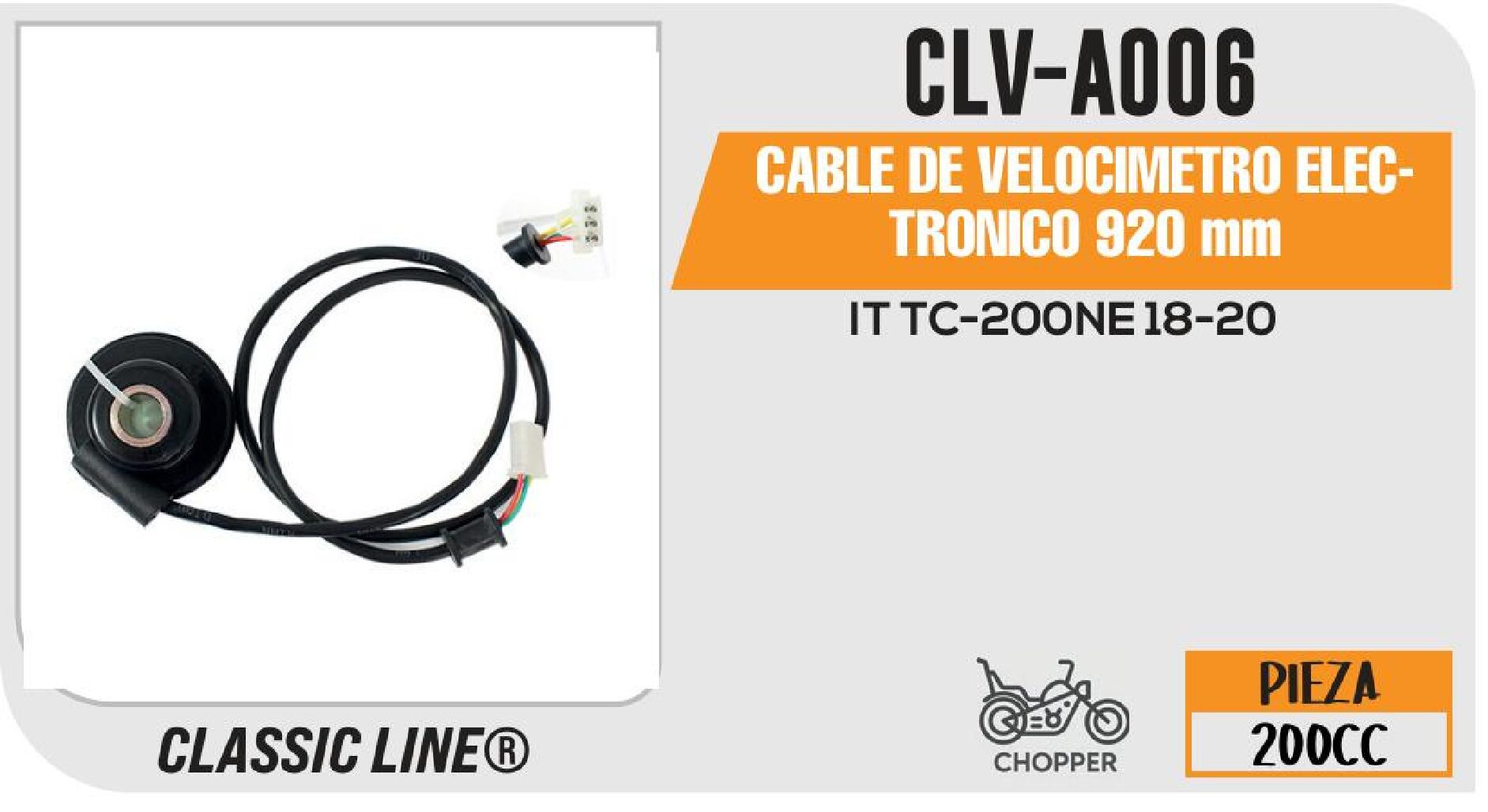 CABLE DE VELOCIMETRO ELECTRONICO 920 mm / CLV-A006
