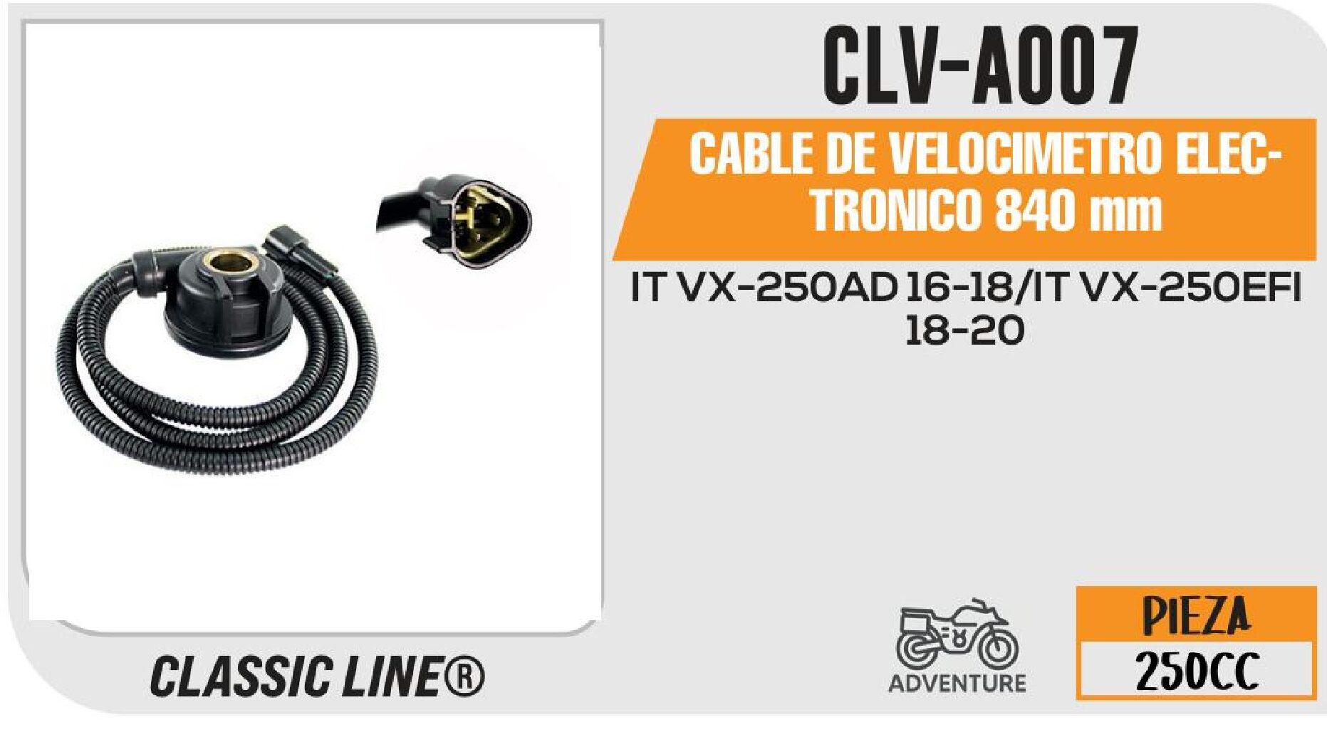 CABLE DE VELOCIMETRO ELECTRONICO 840 MM / CLV-A007