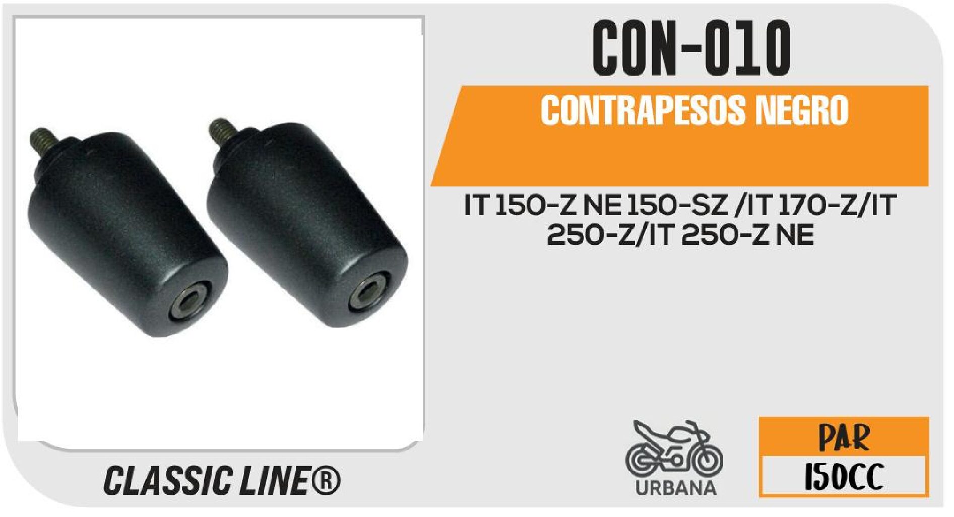 CONTRAPESOS NEGRO CON-010