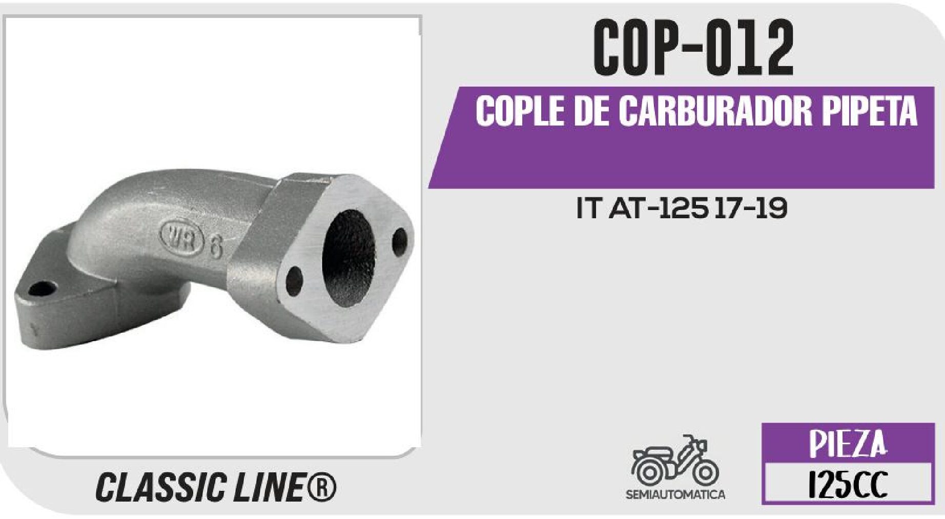 COP-012 COPLE DE CARBURADOR PIPETA COP-012