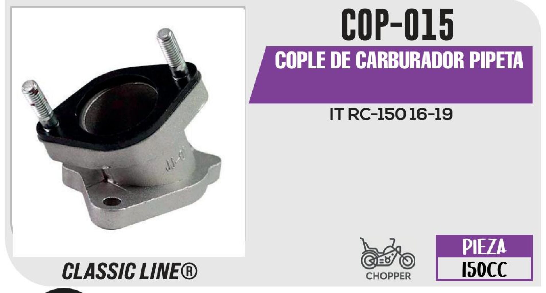 COPLE DE CARBURADOR PIPETA COP-015