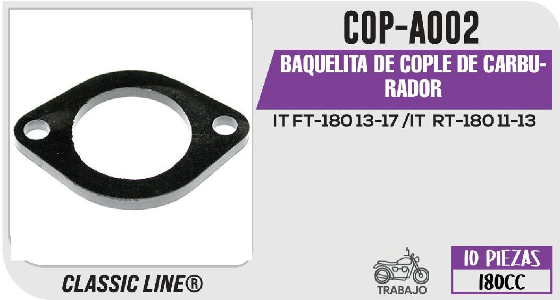 BAQUELITA DE COPLE DE CARBURADOR COP-A002