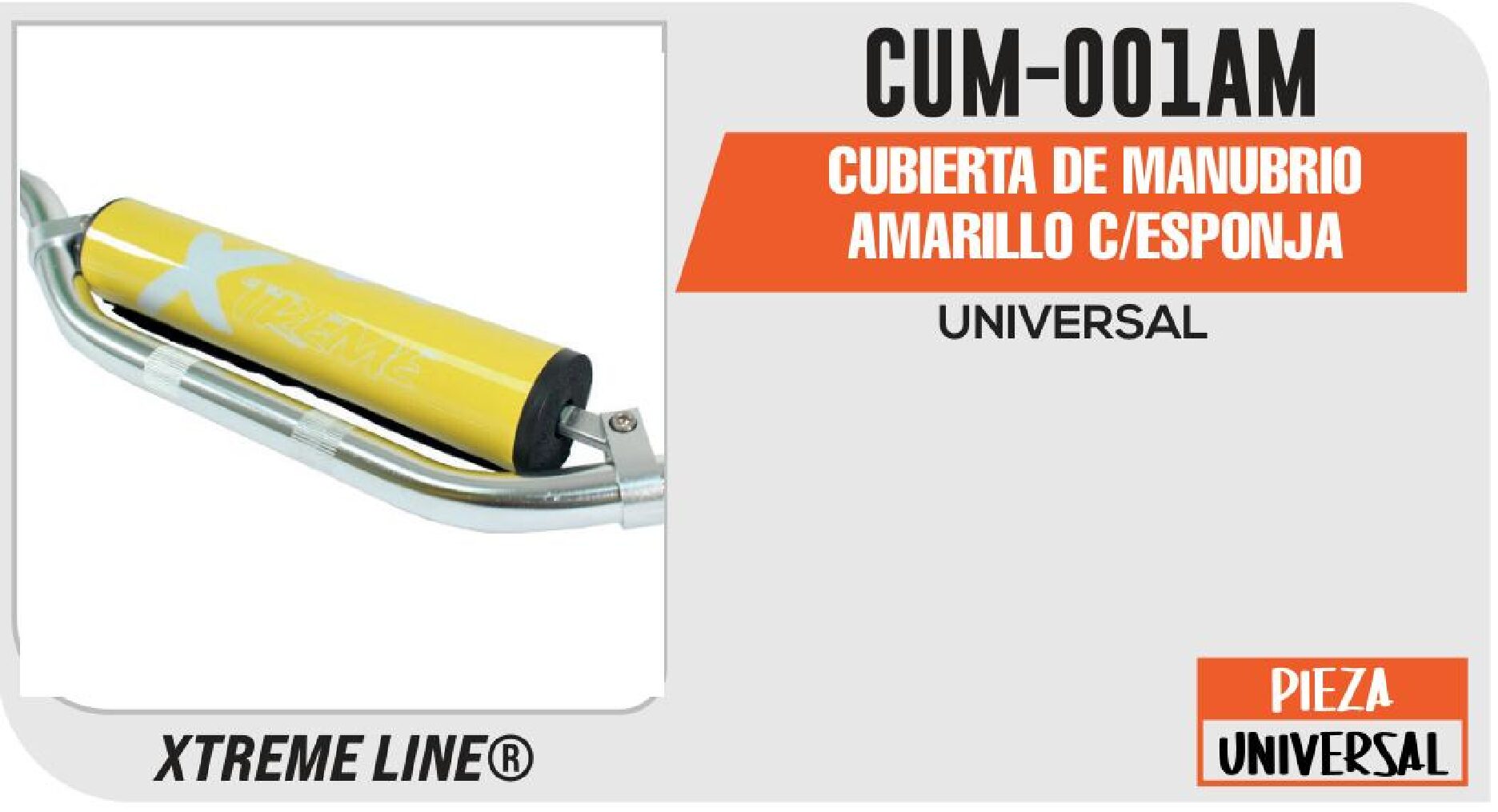 CUBIERTA DE MANUBRIO AMARILLO C/ESPONJA CUM-001AM