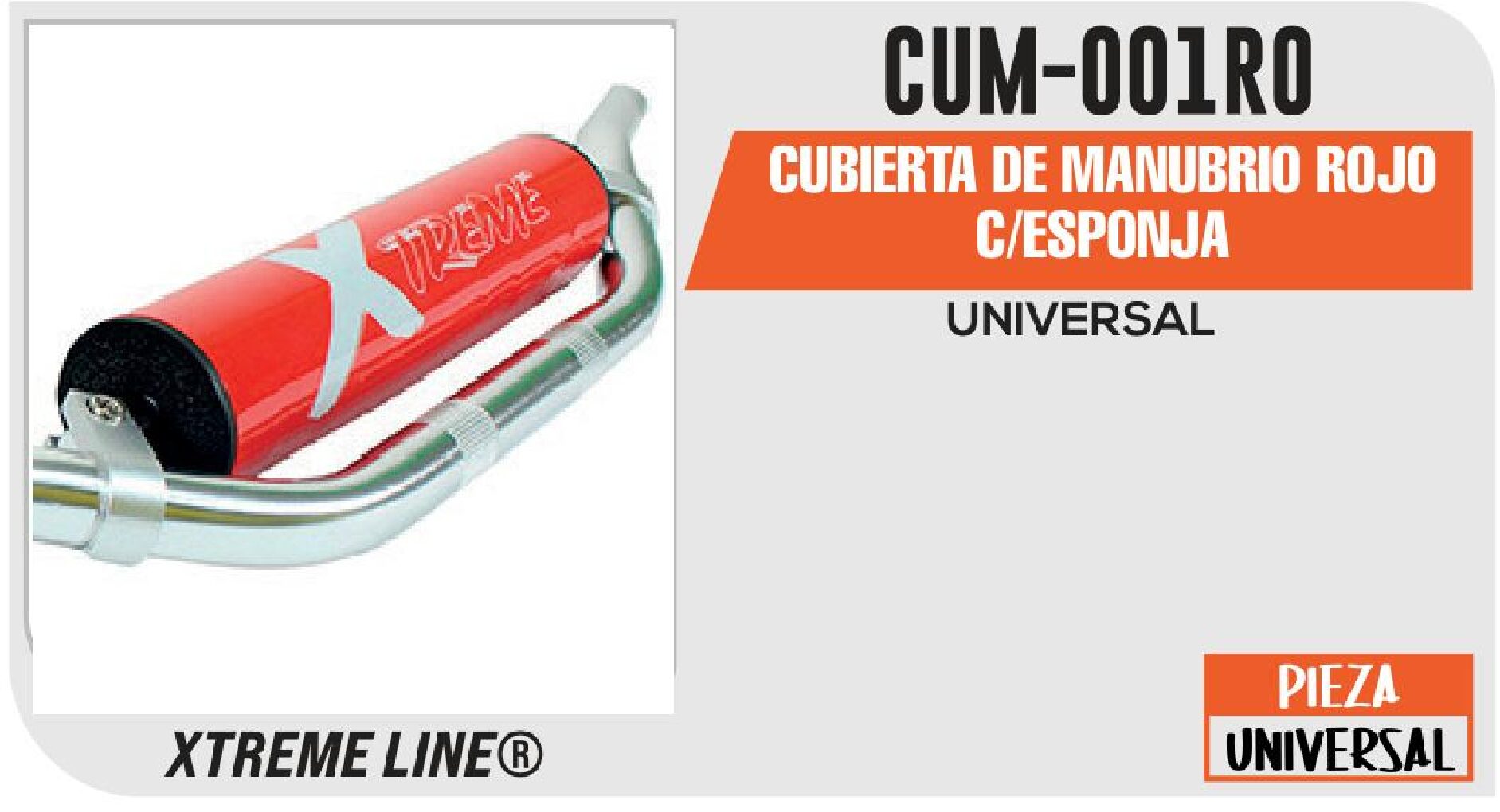CUBIERTA DE MANUBRIO ROJO C/ESPONJA  CUM-001RO