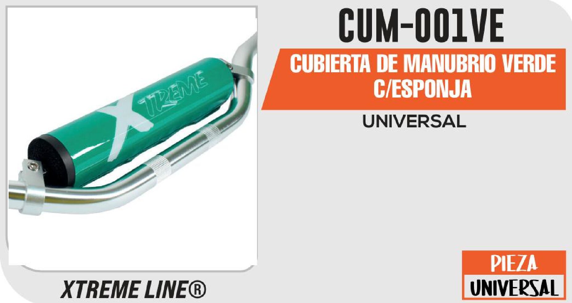 CUBIERTA DE MANUBRIO VERDE C/ESPONJA CUM-001VE