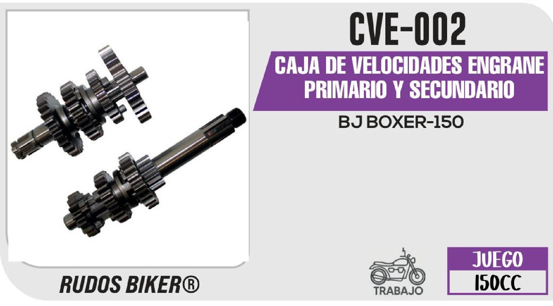 CAJA DE VELOCIDADES ENGRANE PRIMARIO Y SECUNDARIO  CVE-002