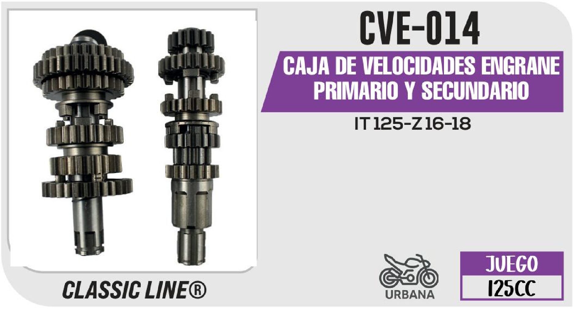 CAJA DE VELOCIDADES ENGRANE PRIMARIO Y SECUNDARIO  CVE-014