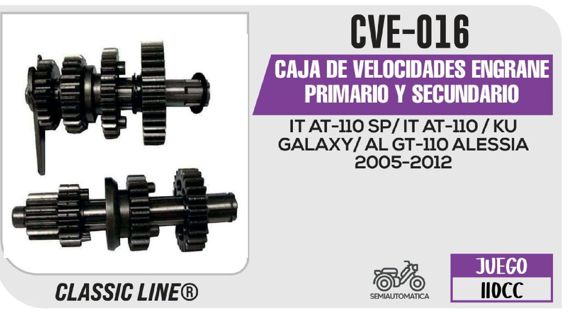 CAJA DE VELOCIDADES ENGRANE PRIMARIO Y SECUNDARIO  CVE-016