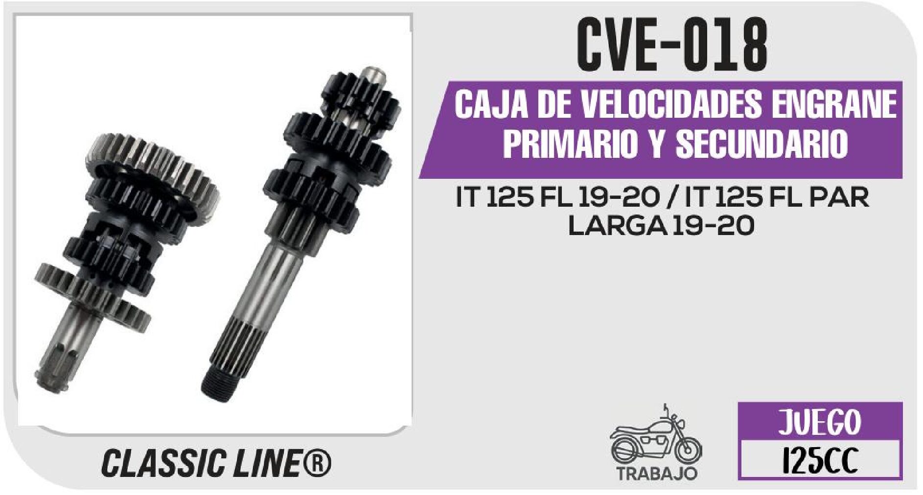 CAJA DE VELOCIDADES ENGRANE PRIMARIO Y SECUNDARIO CVE-018