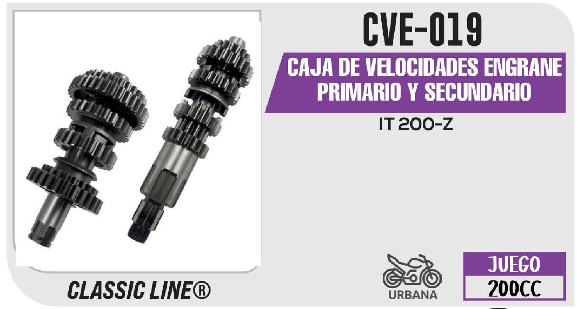 CAJA DE VELOCIDADES ENGRANE PRIMARIO Y SECUNDARIO  CVE-019