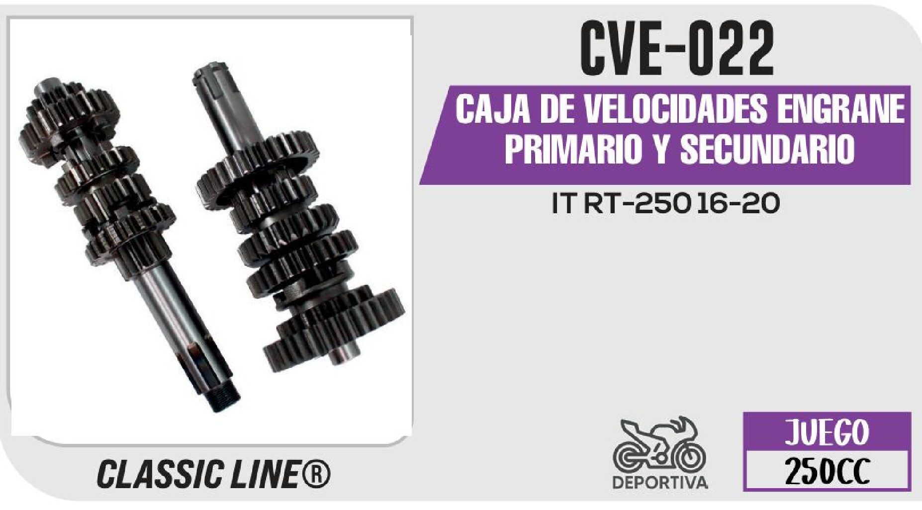 CAJA DE VELOCIDADES ENGRANE PRIMARIO Y SECUNDARIO  CVE-022