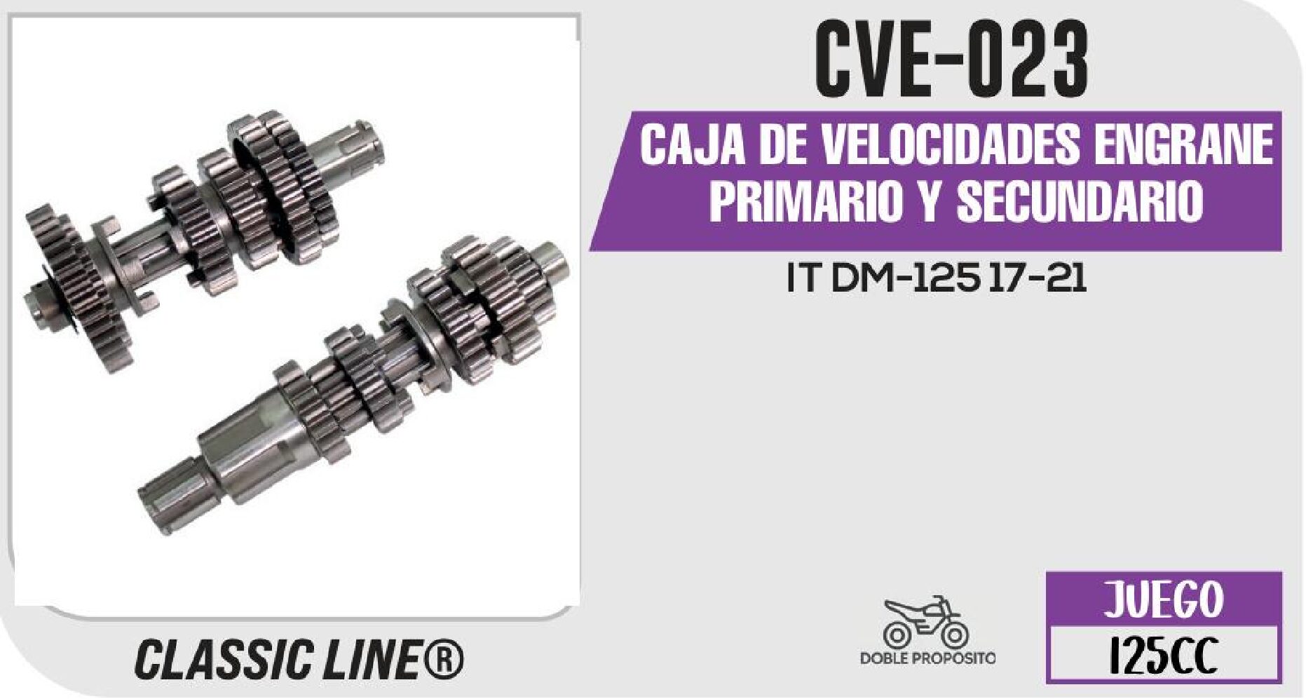 CAJA DE VELOCIDADES ENGRANE PRIMARIO Y SECUNDARIO  CVE-023